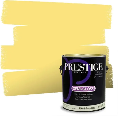 Miniatura 57 de PRESTIGE Pinturas Pintura Exterior e Imprimación En Uno, 1 Galón, Satinado, Pareja Comparable de Benjamin Moore* Amarillo* 320BM-PCM
