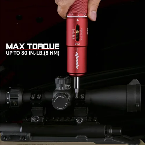 Miniatura 3 de EPAuto Llave de Torque Manual Destornillador para Armas de Fuego Cambios de Bicicleta, 10-80 in/Lbs - 28 Piezas, Rojo