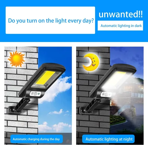Miniatura 4 de Luces solares impermeables IP65 para exteriores, sensor de movimiento para valla, patio, decoración de pared, luces solares para exteriores con 3