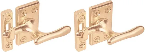 Miniatura 2 de Prime-Line U 9935 fundido a presión con acabado de latón, cerradura de ventana abatible (paquete individual)