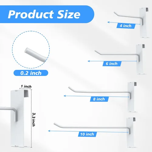 Miniatura 3 de 50 ganchos de rejilla para pared, ganchos de metal para colgar en la pared, accesorios de rejilla para pared de rejilla, accesorios de rejilla