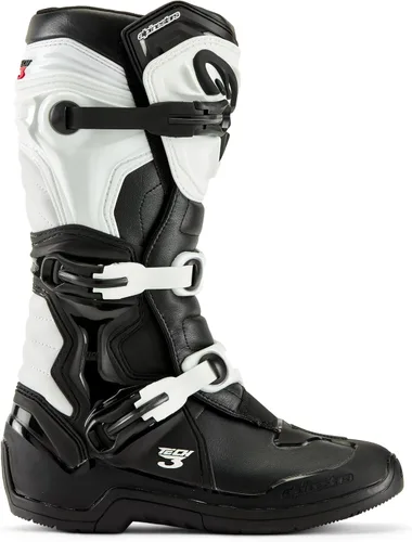 Miniatura 3 de Alpinestars Tech 3 - Botas de motocross para adulto, Negro/Blanco