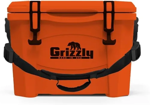 Grizzly - Enfriador de 15 cuartos de galón | Baúl de hielo duradero con aislamiento rotomoldeado | Fabricado en Estados Unidos | Garantía de por