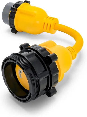 Miniatura 2 de Camco PowerGrip - Adaptador eléctrico de 12 pulgadas, extremo de bloqueo macho de 50 amperios a extremo de bloqueo hembra de 30 amperios (55625)