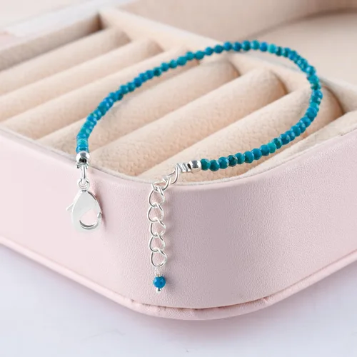 Miniatura 11 de Yanara Stone Bracelets For Women Beads Dainty Gemstones Jewelry for Women Birthstone, Chakra Energy Healing Crystals, Silver Plated Chain 8 inch