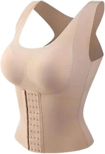 DevilAngel Ropa moldeadora de pecho frontal para mujer, brasier de cintura 3 en 1, corsé sin costuras de color sólido