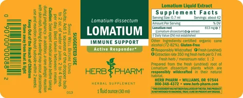 Miniatura 7 de Herb Pharm Extracto líquido de Lomatium para el apoyo del sistema inmunológico - 1 onza