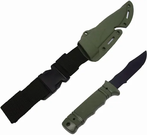 Miniatura 12 de Cuchillo bayoneta Toonol de plástico para entrenamiento táctico con vaina 1pcs Machete-Tan