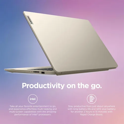 Miniatura 6 de Computadora portátil Lenovo IdeaPad 2025, pantalla de 15.6", 8GB de RAM, 884GB de almacenamiento (256GB SSD + 128GB eMMC + 500GB Ext), procesador