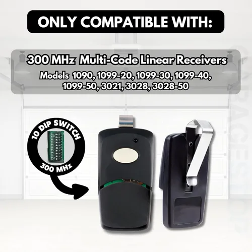 Miniatura 5 de 2X Mando a distancia para abridor de puerta de garaje lineal multicódigo 3089 308911 MCS308911, mando a distancia para abridor de puerta con 10 Dos