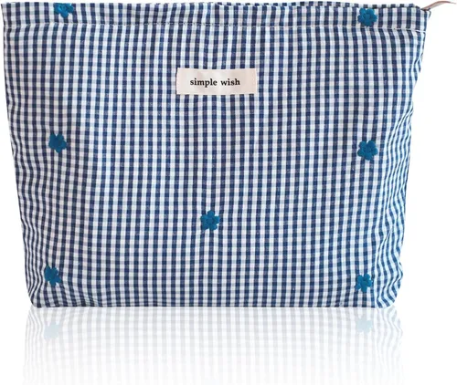Miniatura 36 de Wudygirl Bolsa de maquillaje de lona para mujer, organizador estético de maquillaje, bolsa de maquillaje de viaje, bolsa de aseo para bolso, bolsa
