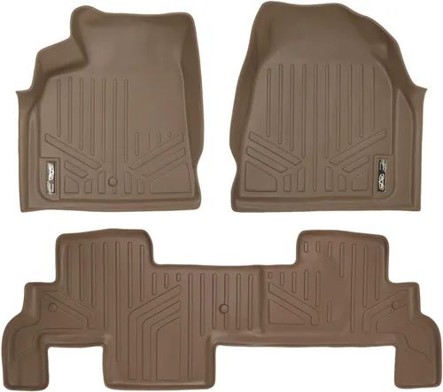 Miniatura 14 de SMARTLINER Juego de tapetes de piso de 2 filas compatibles con Buick Enclave 2008-2017 BMW (Alpina XB7) 2021-2021