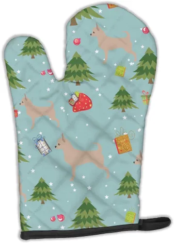 Miniatura 187 de Caroline's Treasures BB4872OVMT - Guante de horno de Navidad Affenpinscher resistente al calor, grueso para sartenes calientes y horno, manopla