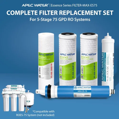 Miniatura 2 de APEC Water Systems FILTER-MAX-ES75 75 GPD Juego de filtros de repuesto completo de alta capacidad para Essence Series Sistema de filtro de agua