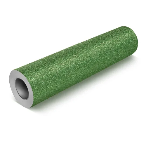 Miniatura 3 de VViViD Rollo de vinilo adhesivo permanente DECO65 con copos de purpurina verde metálico para manualidades (6 pies x 1 pies)