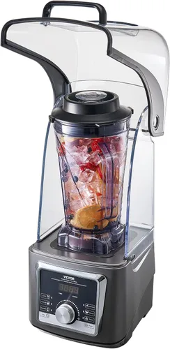 Miniatura 9 de VEVOR Licuadora Profesional para Batidos, 118 oz 1400W, con Motor Potente, Licuadora Multifuncional para Procesamiento de Alimentos con Cubierta