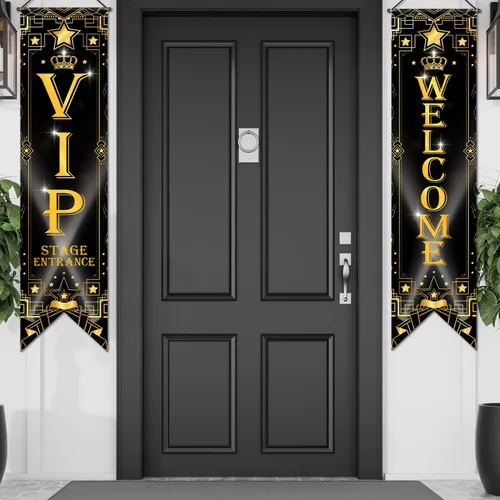 Miniatura 6 de Blulu - Decoraciones de fiesta VIP de los años 20, cartel de noche de cine VIP, cartel de porche para cine y ahora mostrando colgante, suministros