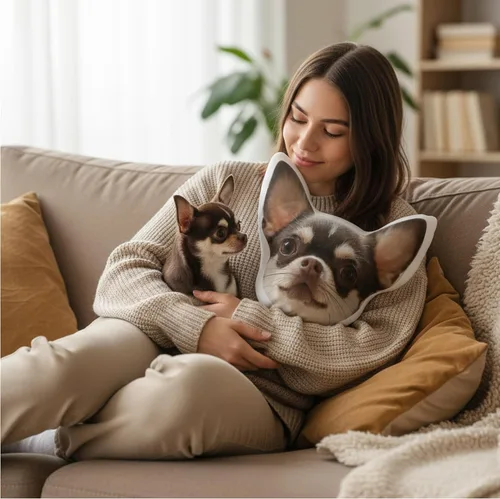 Almohada personalizada para mascotas con foto, almohada personalizada con forma de perro, gato, regalos conmemorativos personalizados para mascotas