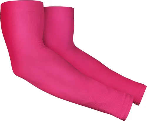 Mangas de brazo de protección solar UV para hombres y mujeres, manga de enfriamiento de compresión deportiva UPF 50, base de cáncer de piel Rosa