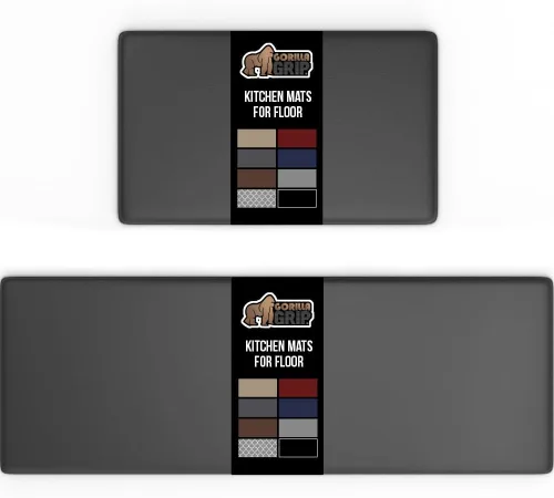 Miniatura 26 de GORILLA GRIP Alfombrillas de cocina cómodas y acolchadas para el suelo, superficie suave impermeable y resistente a manchas, alfombrilla antifatiga