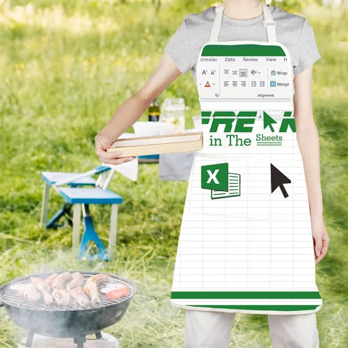 Miniatura 7 de TOBGBE Hoja de cálculo de Excel Regalos F In The Sheets Delantal Archivo Datos Carácter Babero Divertido Analista de Datos CPA Contador Jefe Regalos