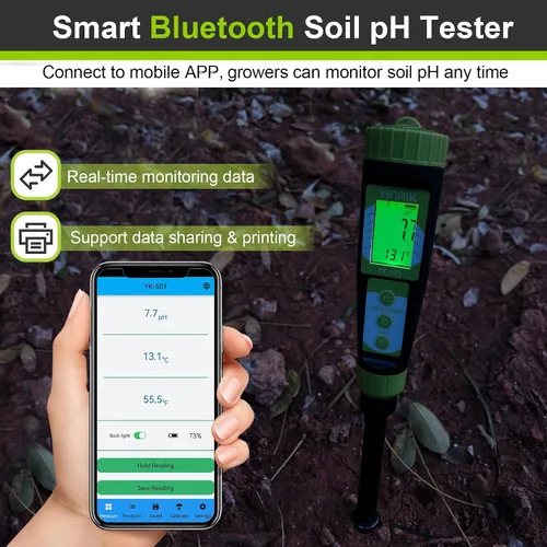 Miniatura 4 de Probador digital de humedad de pH del suelo, medidor de pH de humedad de plantas para suelo y agua, gran kit de prueba de suelo para jardinero