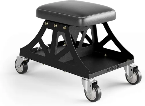 Vyper Low Pro - Taburete de garaje con asiento extraíble para mecánicos, automoción, bricolaje, silla de taller con ruedas de capacidad de 400