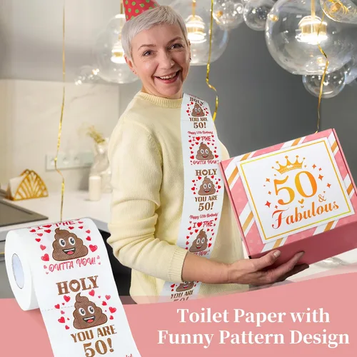 Miniatura 5 de Regalos de cumpleaños número 50 para ella, decoraciones divertidas y felices para el cumpleaños número 50 para mujeres, regalos de 50 años