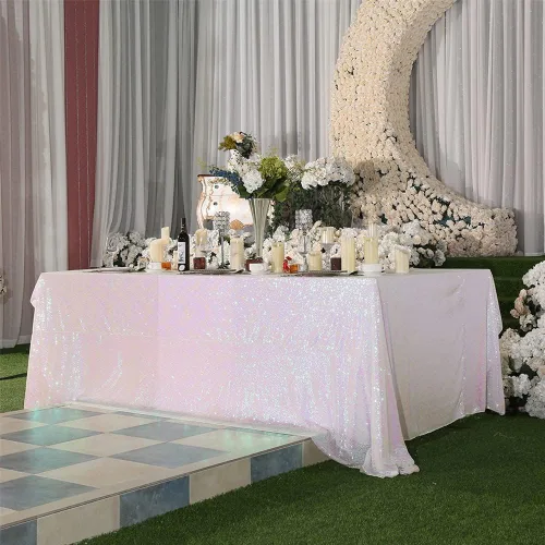 Miniatura 2 de Eternal Beauty Mantel rectangular cuadrado de 50 x 50 pulgadas para tartas, postres, exposiciones, fiestas, eventos de cumpleaños