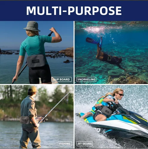 Miniatura 5 de THURSO SURF Riñonera Impermeable Bolsa Seca Bolsa Flotante Correa de Cintura Ajustable Mantén tu Teléfono y Objetos de Valor Seguros/Secos