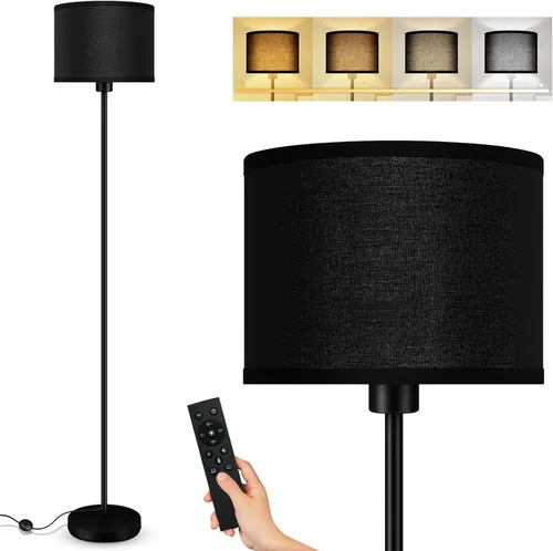 Lámparas de pie para sala de estar, lámpara de pie regulable sin escalones con control remoto, temperatura de color y brillo ajustables 2700K-6500K,