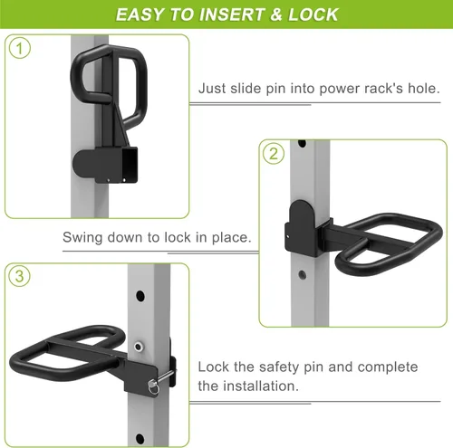 Miniatura 6 de SELEWARE Accesorios de jaula eléctrica, manijas de inmersión, estaciones de dominadas y accesorios de entrenamiento multiagarre Accesorio de barra