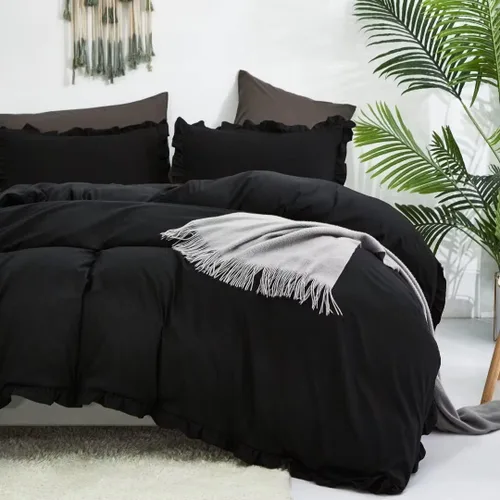 Miniatura 203 de CLOTHKNOW - Juego de edredón verde militar tamaño completo de 3 piezas, juego de ropa de cama verde oscuro, edredón suave con 2 fundas de almohada