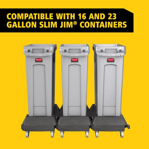 Miniatura 3 de Rubbermaid Commercial Products 1980602 Slim Jim - carrito de contenedor.