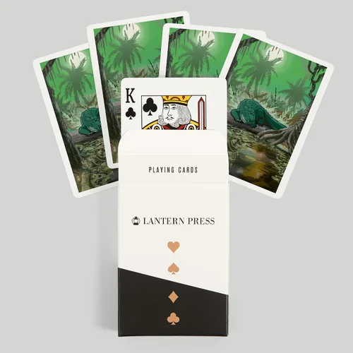 Miniatura 6 de Lantern Press Alligator in Swamp (52 cartas de juego, baraja de cartas de tamaño póquer con comodines)