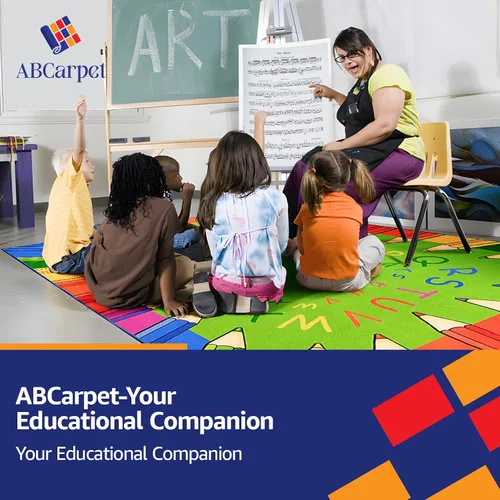 Miniatura 4 de ABC - Alfombra de 6 pies 6 pulgadas x 8 pies 6 pulgadas, alfombra de lápiz antideslizante para aula, para primaria, preescolar, guardería, sala