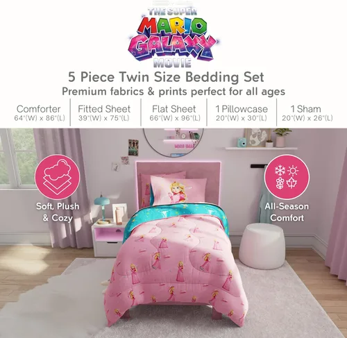 Miniatura 295 de Franco - Juego de edredón y sábanas supersuaves con funda, para niños, 7 piezas, tamaño matrimonial, Five Nights At Freddy's Cinco noches en Freddy's