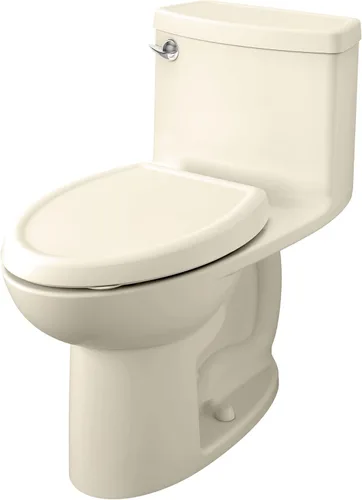 American Standard 2403128.021 Compact Cadet 3, Inodoro de una pieza con asiento de cierre lento, delantero alargado, descarga a mano izquierda, Hueso