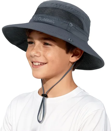 Sombrero de sol para niños con protección solar UPF 50+, sombrero de pescador para niños y niñas, ala ancha, verano, playa, pesca, safari, sombrero