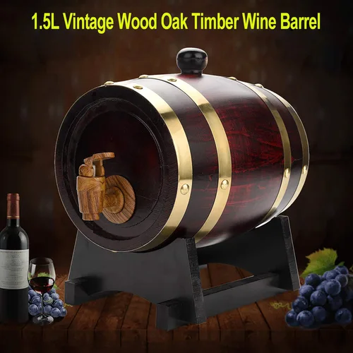 Miniatura 8 de Pilipane Barril de vino personalizado de 1 5/3/5/10 litros, barril de whisky envejecido de roble, añeja tu propio whisky, cerveza, vino, bourbon