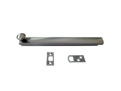 Miniatura 4 de QCAA Perno de superficie oculta de latón macizo resistente, 4 pulgadas, negro mate, paquete de 1, fabricado en Taiwán Níquel Satinado