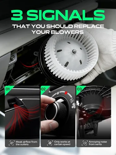 Miniatura 7 de YHTAUTO Reemplazo del conjunto del motor del ventilador del A/C para Buick LaCrosse 2010-2016, Regal 2011-2017, Chevrolet Cruze 2011-2015, Malibu