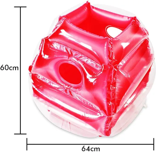 Miniatura 5 de 2 piezas de parachoques inflables para niños, pelota de rebote para niños, bolas de sumo para niños, pelota de juego de césped para niños al aire