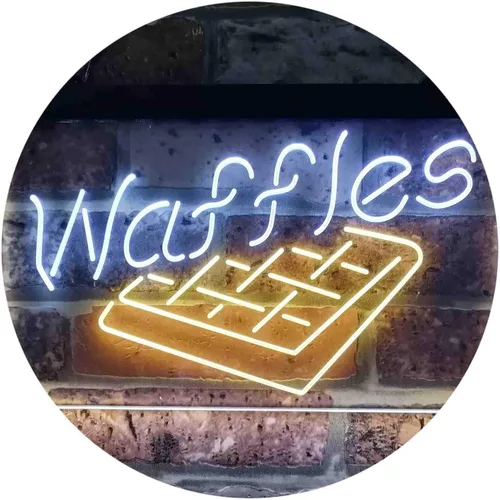 Miniatura 15 de ADVPRO Waffles Snack Café - Letrero de neón LED de doble color, azul y rojo, 12 x 8 pulgadas st6s32-i3820-br