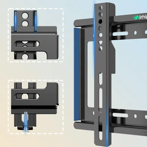 Miniatura 3 de Soportes de pared para TV de perfil bajo fijos para LED de 14 a 43 pulgadas, televisores LCD de pantalla plana de hasta 55 libras, soporte universal