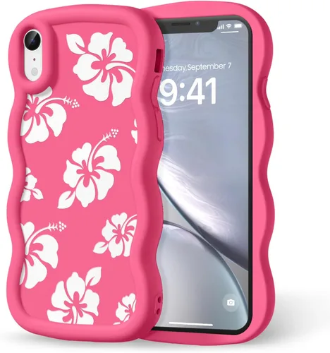 Miniatura 107 de Compatible con iPhone SE/8/7 Funda para Mujeres y Niñas, Marco Ondulado Rizado con Patrón Lindo, Estética Delgada Suave Silicona TPU Parachoques