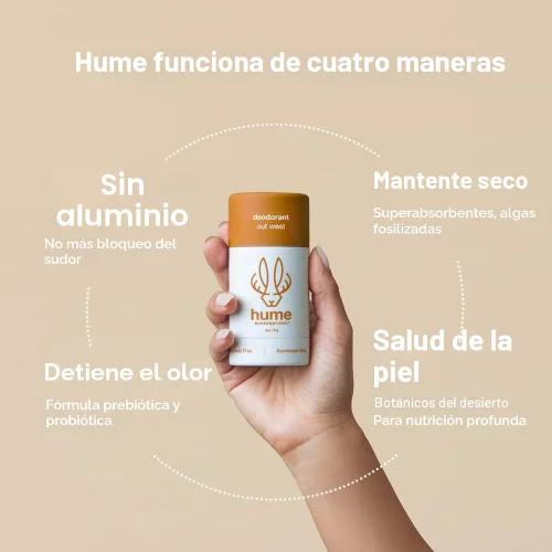 Miniatura 3 de Hume Supernatural Desodorante sin Aluminio para Mujeres y Hombres - Seguro para Piel Sensible - Probiótico, a Base de Plantas, Sin Bicarbonato