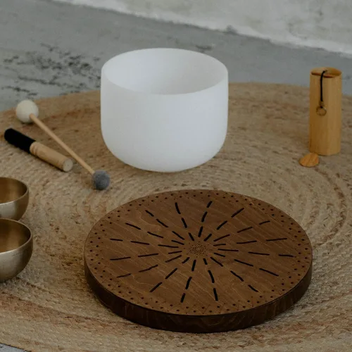 Miniatura 6 de Disco de lluvia "Water-Fall" de 16 pulgadas Sonido de agua relajante Tambor oceánico de madera Sonido meditativo de 60 segundos Instrumento