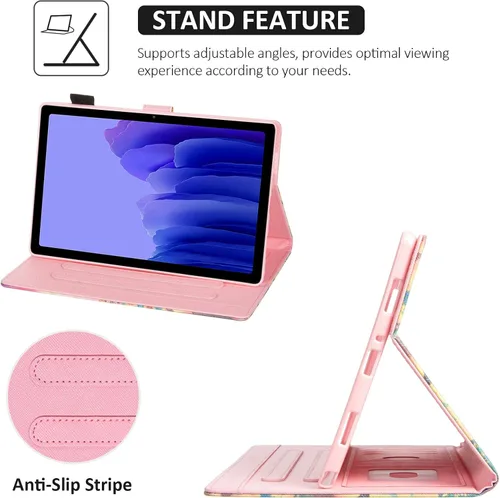 Miniatura 6 de Dteck Funda protectora de piel sintética con ranuras para tarjetas y función de soporte ajustable, para Samsung Galaxy Tab A7 de 10.4 pulgadas
