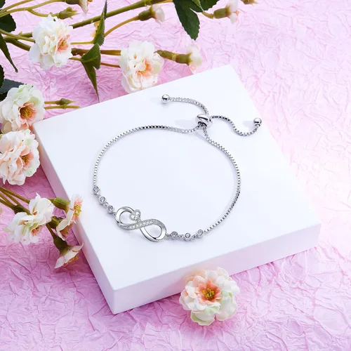 Miniatura 6 de Pulseras de amor infinito para mujeres y niñas, cumpleaños, día de la madre, regalos de joyería para ella, novia, esposa, mamá de hija e hijo